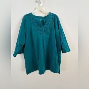 Catherines Turquoise Lace Detail Tunic